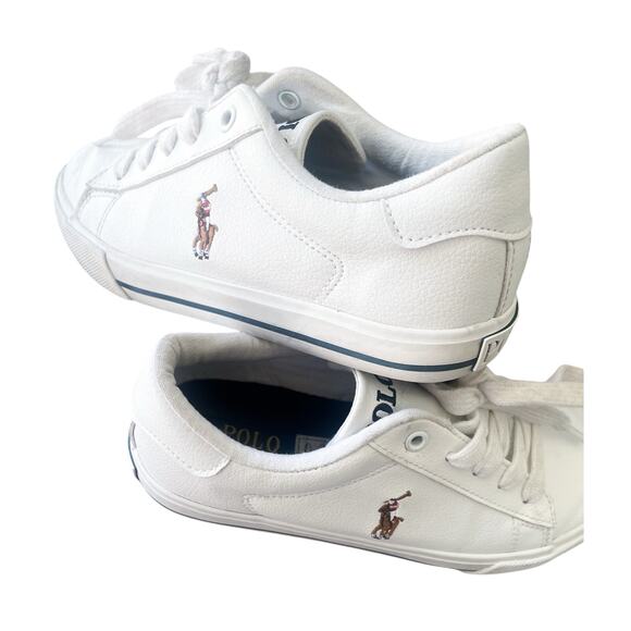 Boy's Polo Ralph Lauren White Casual Sneakers Size 1 - Picture 6 of 10